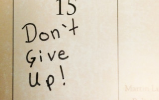 January 15 Don't give up on resolutions!